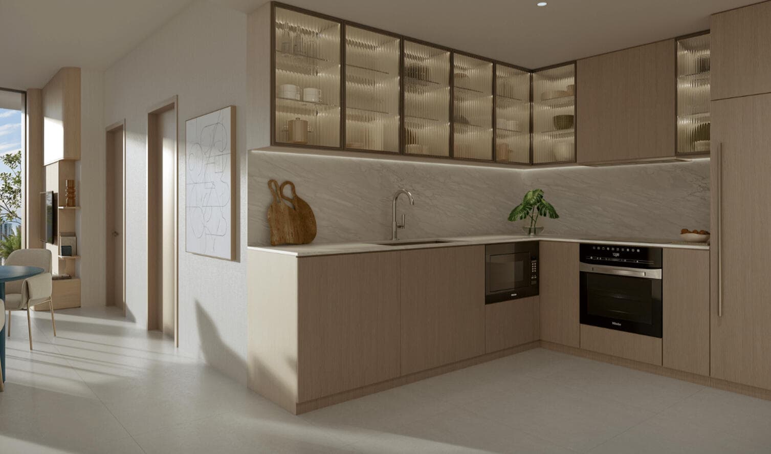 Cocina italiana Italkraft con isla y electrodomésticos Miele